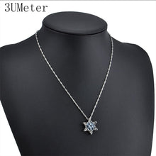 Load image into Gallery viewer, Blue Crystal Snowflake Necklaces
