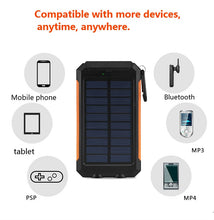 Load image into Gallery viewer, Waterproof Solar Power Bank  Dual USB
