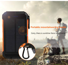 Load image into Gallery viewer, Waterproof Solar Power Bank  Dual USB
